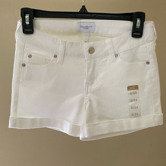 White Cuffed Shorts size 0 - Picture 1 of 2